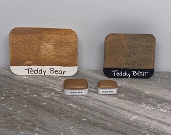 Teddybeer - lichtbruine aquarelverf met subtiele glans - LinabeansStudio