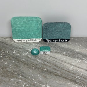Teal Me About It - Teal Metallic Watercolor Paint - LinabeansStudio