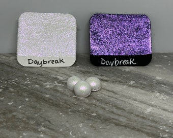 Daybreak- wit-paars/rood/oranje/geel Kleurverschuiving aquarelverf- LinabeansStudio