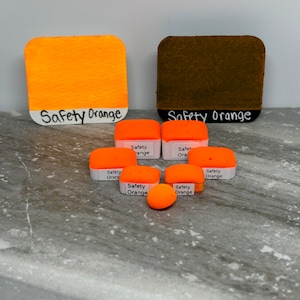 Safety Orange- Neon Orange Matte Watercolor Paint- LinabeansStudio