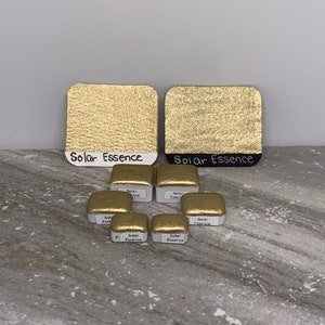 Solar Essence - Bronzy Gold Metallic Watercolor Paint - LinabeansStudio