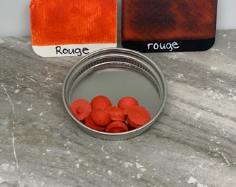 Matte Aquarellfarbe in Orangerot mit Feinen Schimmer - LinabeansStudio