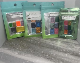 Mystery Misfit Bags- Set of 6 - Watercolor Paints- LinabeansStudio