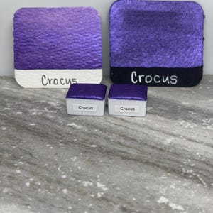 Crocus-  Purple Metallic  Watercolor Paint - LinabeansStudio
