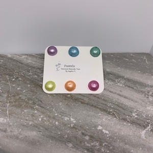 Pastels Dot Card - Aquarel Shimmer-LinabeansStudio
