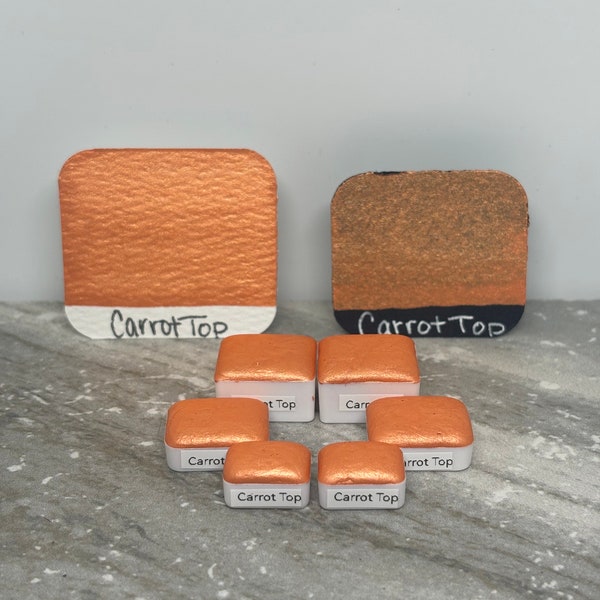 Karotten Top - Orange Metallic Aquarell Farbe - LinabeansStudio