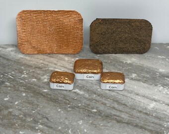 Munt - Brons/goud metallic aquarelverf - LinabeansStudio