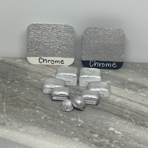 Chrome - Silver Metallic Watercolor Paint - LinabeansStudio