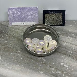 Luna- Purple/Gold/White Color Shift Watercolor Paint- LinabeansStudio