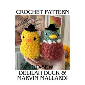 Crochet Pattern: No-Sew Delilah Duck & Marvin Mallard!