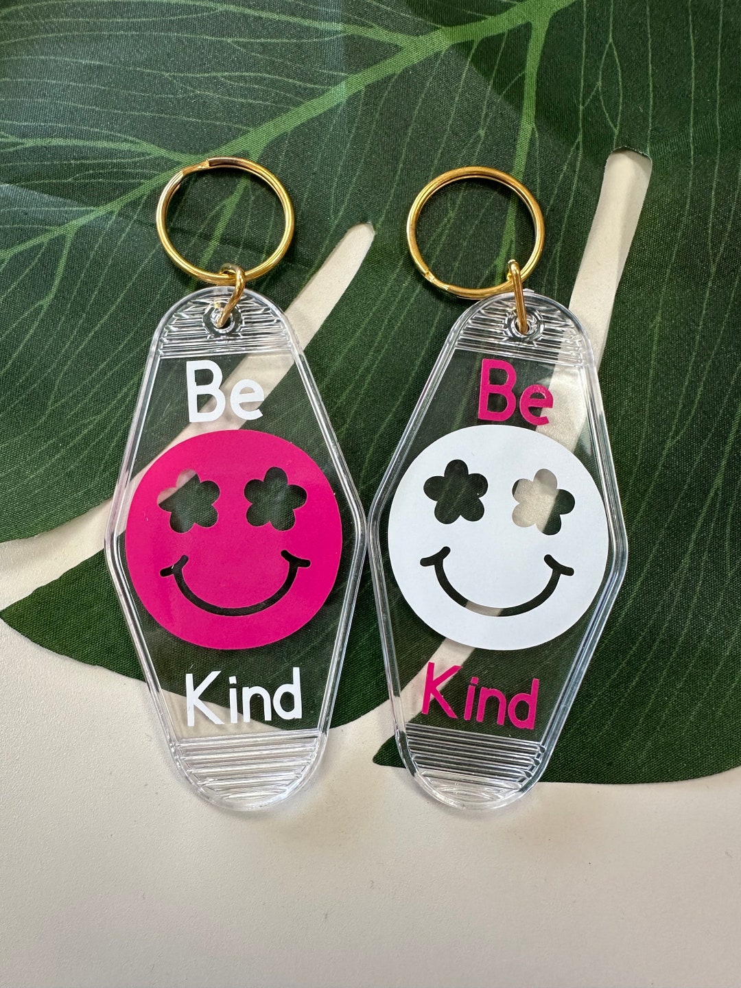 Be Kind Keychains Plastic Motel Keychains Etsy