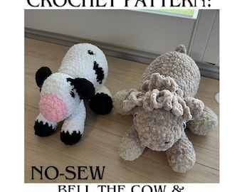 Crochet Pattern: No-Sew Cow Pattern