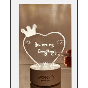 3D Lamp Keative ,Birthday Gift DIY Writing, Erasable Night Light, Personalized Gift, Girlfriend, Partner, Mom, Children, Anniversary