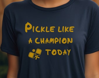 Fun pickleball shirt, Unisex Heavy Tee, Pickleball shirt, paddle shirt, paddle ball, Like a Champion, dink, smash shirt, pickleball humor