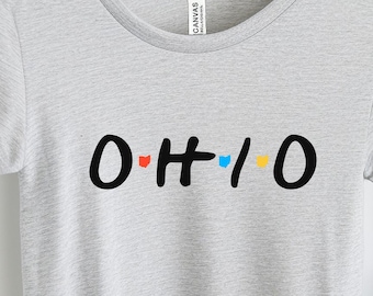 Ohio T-shirt, State Shirt, Shirt for Friends, Gift for Her, College Shirt, State of Ohio shirt, gift for friends, Ohio College Friends