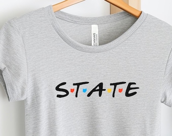 Ohio T-shirt, State Shirt, Shirt for Friends, Gift for Her, College Shirt, State of Ohio shirt, gift for friends, Ohio College Friends