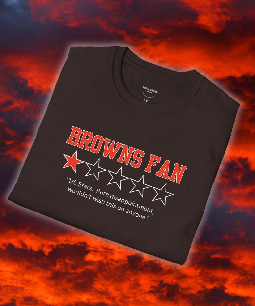 Smack Apparel 'Talkin' The Talk' Keep Calm Anti-Pittsburgh T-Shirt – Cleveland Football Fan Shirt, Brown, Small - View #11