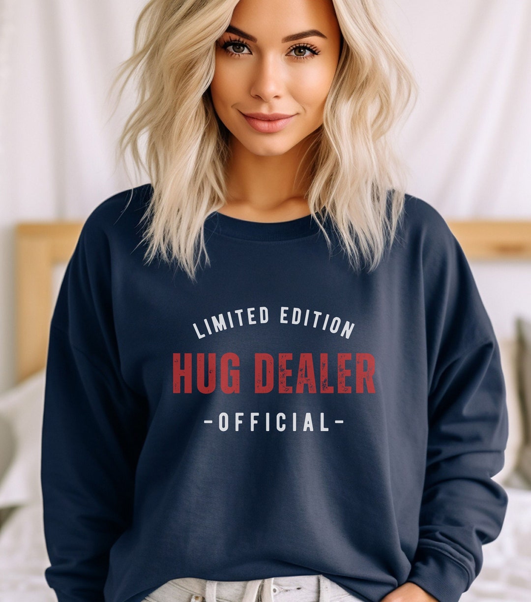 Hug Dealer, Crewneck Sweatshirt, Funny Shirt, Ladies Sweatshirt, Humor ...