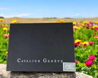 Empty Cavalier Geneve Cavalier Black 2 Toro Cigar Box. Honduras, tobacciana perfect gift box arts crafts storage keepsake