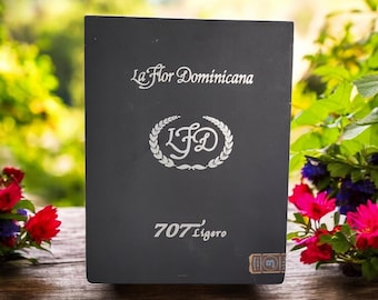 Empty LFD 707 Ligero Cigar Box. Dominican Republic tobacciana perfect gift box arts crafts storage keepsake