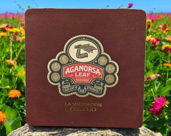 Empty Aganorsa Leaf Cigar Box: Validacion Corojo Toro.  Velvet Lining Available.  Nicaragua