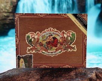 Empty My Father Flor De Las Antillas Sun Grown Maduro Toros Cigar Box.  Esteli Nicaragua tobacciana perfect gift box arts crafts storage