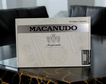 Empty Macanudo Inspirado Robusto Cigar Box. Dominican Republic tobacciana perfect gift box arts crafts storage keepsake