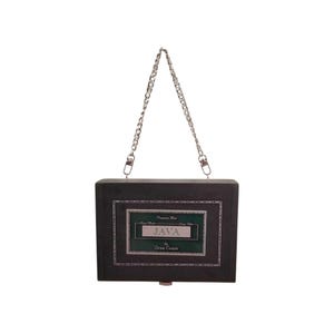 Portemonnee handgemaakt van een Drew Estate Java Mint Corona Wood sigarendoos.  Esteli, Nicaragua