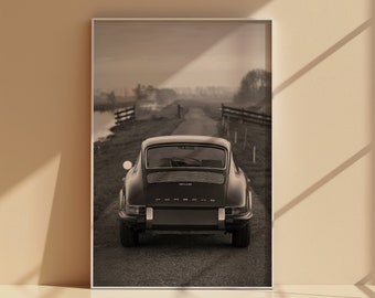 Vintage Porsche Poster, Porsche 911 Vintage Print, Vintage Porsche Print, Retro Porsche Print, Classic Car Poster, Classic Porsche Wall Art