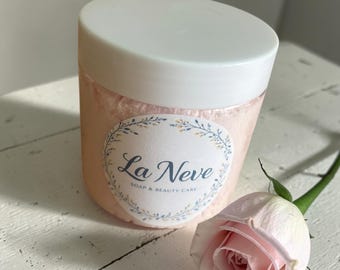 Foaming Sugar Scrub: Vanilla and Rose Essential Oils- Vanilla Rosa