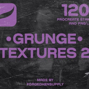120+ Grunge Texturen für Procreate/ Procreate / Pinsel / Retro Textures Pack | Dirt Texture Bundle | Textur-Overlays für Procreate