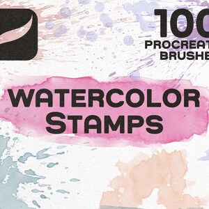 Procreate Watercolor Brushes: 100 Realistic Texture Stamps for iPad