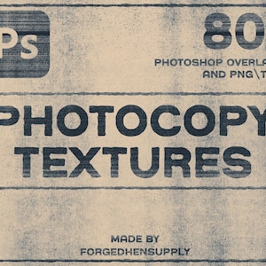 80+ Photocopy Textures For Photoshop / Photoshop Effects / Retro Textures Pack | Grunge Texture Bundle | Photocopy Overlays for Photoshop