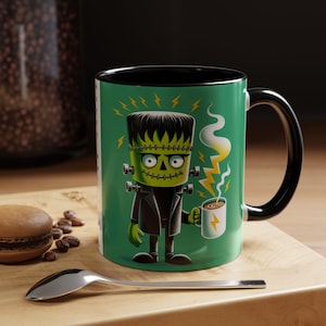 Halloween coffee mug spooky coffee mug funny Halloween gift Frankenstein mug Halloween gift cute Halloween cup creepy mug scary present gift