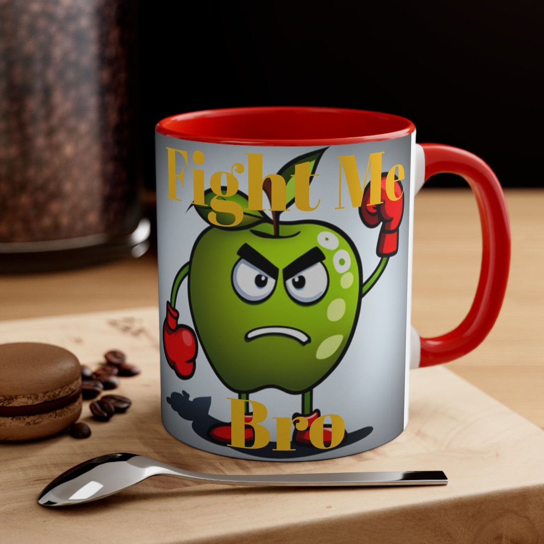 Boxing Apple Mug Angry Apple Cartoon Mug Cartoon Apple Mug Angry ...