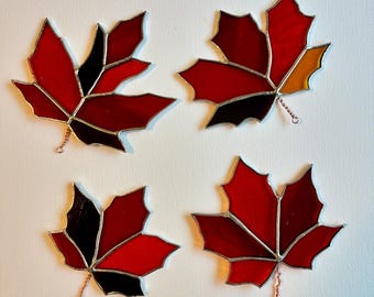 Ornement Acrylique 2D Feuilles D'érable - Attrape-soleil, Décoration Murale Ou Fenêtre, Thème Automne