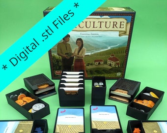 Vitikultur Essential Edition Spiel Tabletts: Toskana Erweiterung, Vertikale Lagerung (3D Druck .stl Files)
