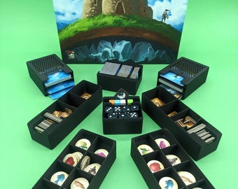 Above and Below Board Game Insert: Sleeved Cards, Vertical Storage