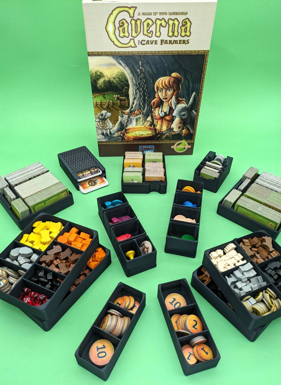 Caverna Board Game Tray Inserts, Vertical Storage Etsy