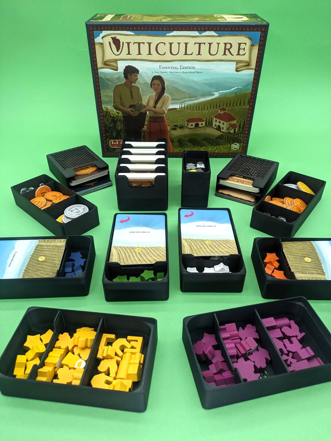 Viticulture essential Edition Board Game Insert Trays. Tuscany