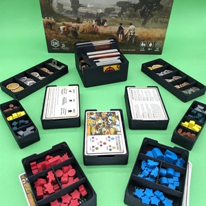 Scythe - Board Game Insert Trays Organizer, Vertical storage of box - v.2