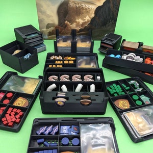 Dune Imperium Uprising - Bandejas para inserir em jogos de tabuleiro. Funciona com cartas com capa, armazenamento vertical da caixa!