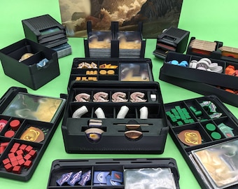Dune Imperium Uprising Board Game Insert: Vertical Storage, Sleeved Cards
