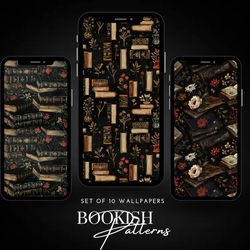 Bookish Wallpaper - Etsy