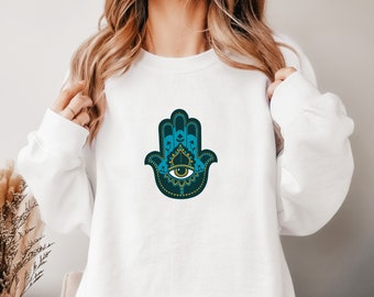Evil Eye Sweatshirt, Mystical Sweatshirt, Aesthetic Clothing, Evil Eye Shirt, Evil Eye Gift, Trendy, Spiritual Sweatshirt, Protection