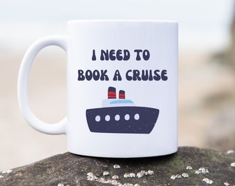 Cruise Loving Mug, Gloss White Ceramic Cruise Mug, Perfect Gift Ideas for Presents for Mum Dad Birthday Christmas Mothers Fathers Day.
