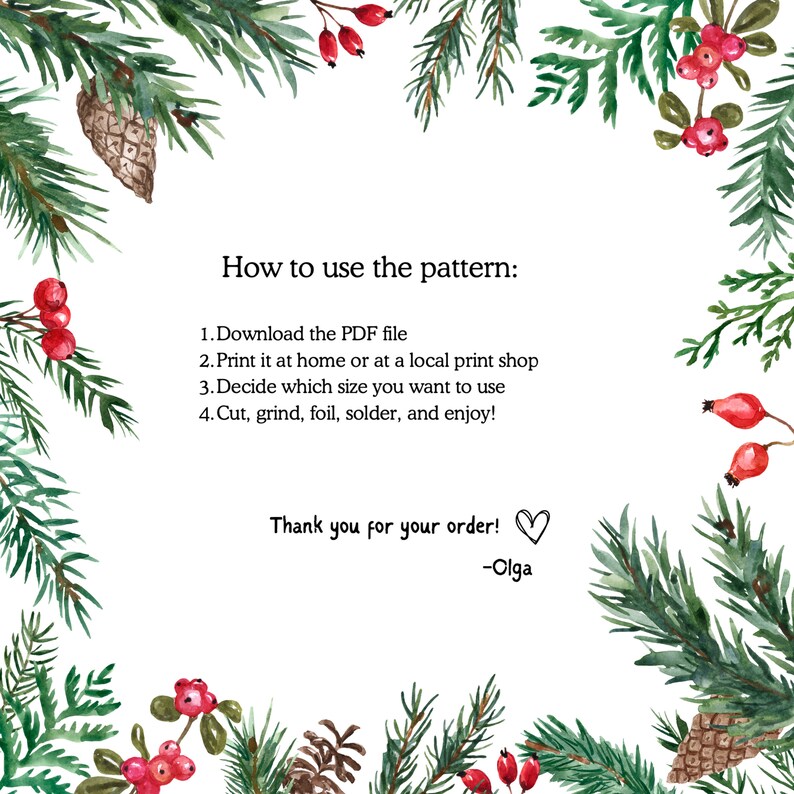 Nutcracker Stained Glass Pattern: Christmas Decor Template (PDF Pattern