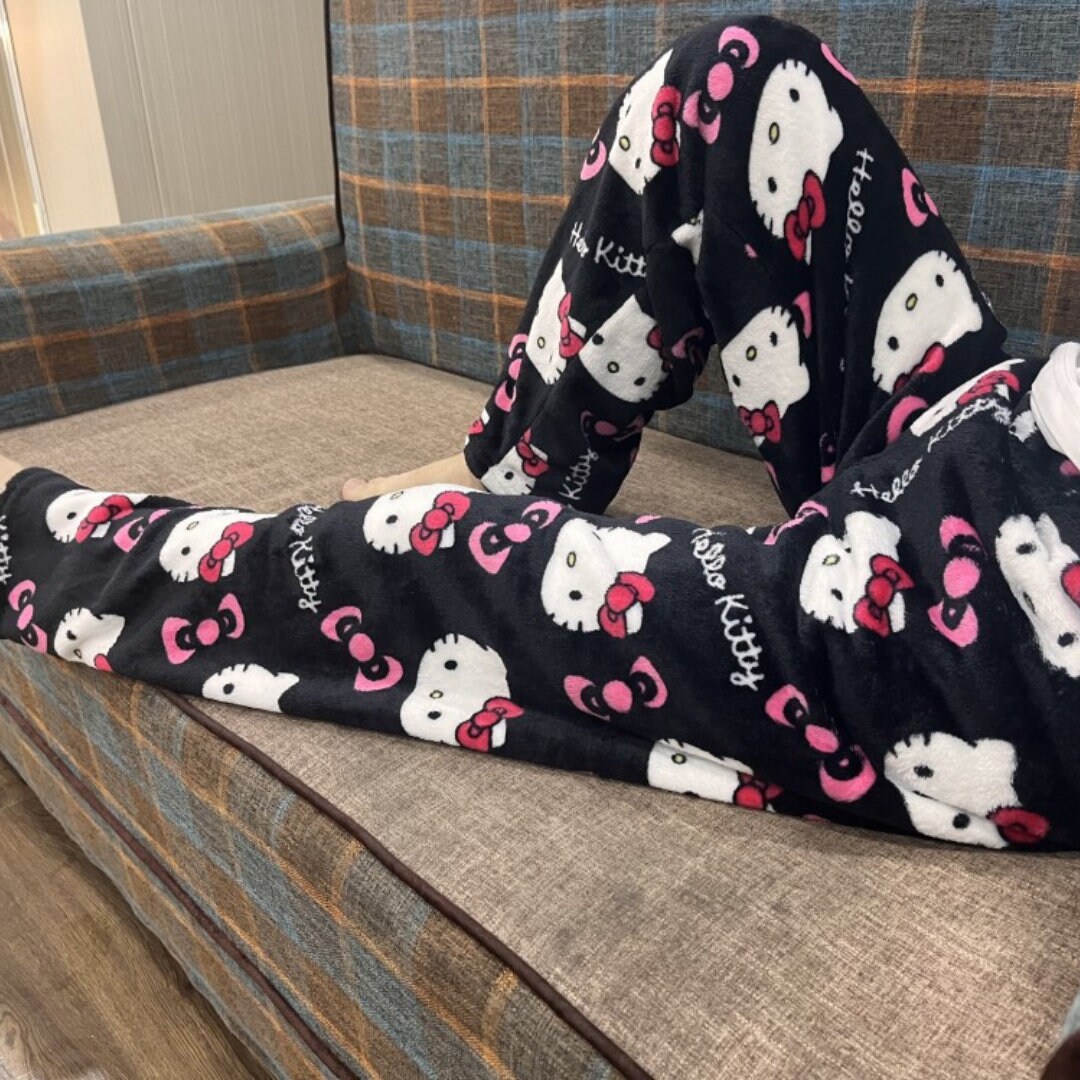 Hello Kitty Pyjama Pants Cute Y2K Pyjama Bottoms Sanrio Y2K Etsy UK