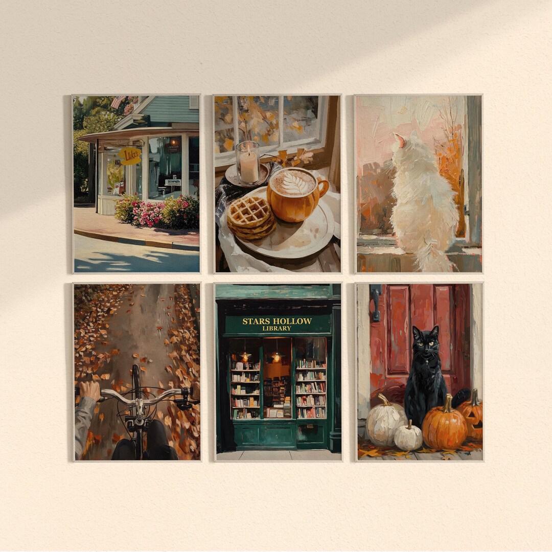 Cozy Autumn Gallery Wall Art Set: Vintage Fall Decor (digital Download ...