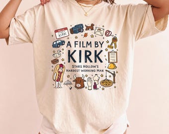 A Film by Kirk Comfort Colors® T-Shirt, Stars Hollow Gift, Gilmore Aesthetic Tee, Cozy Fall Bookish and Luke's Coffee Shirt, Kirk's Career